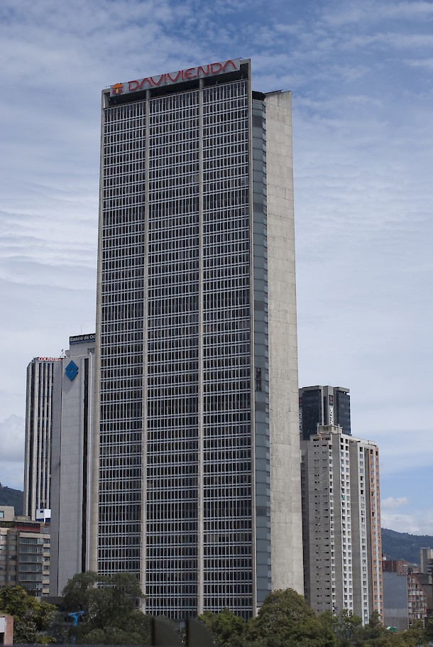 One of the tallest buildings in Latin America, the Davivienda tower in Bogota is a local landmark. Photo: Bogota District Tourism institute