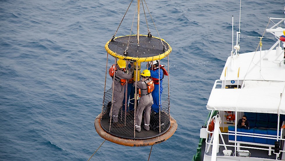 Personnel elevator on the chuchupa offshore platform La Guajira. Photo: ANH