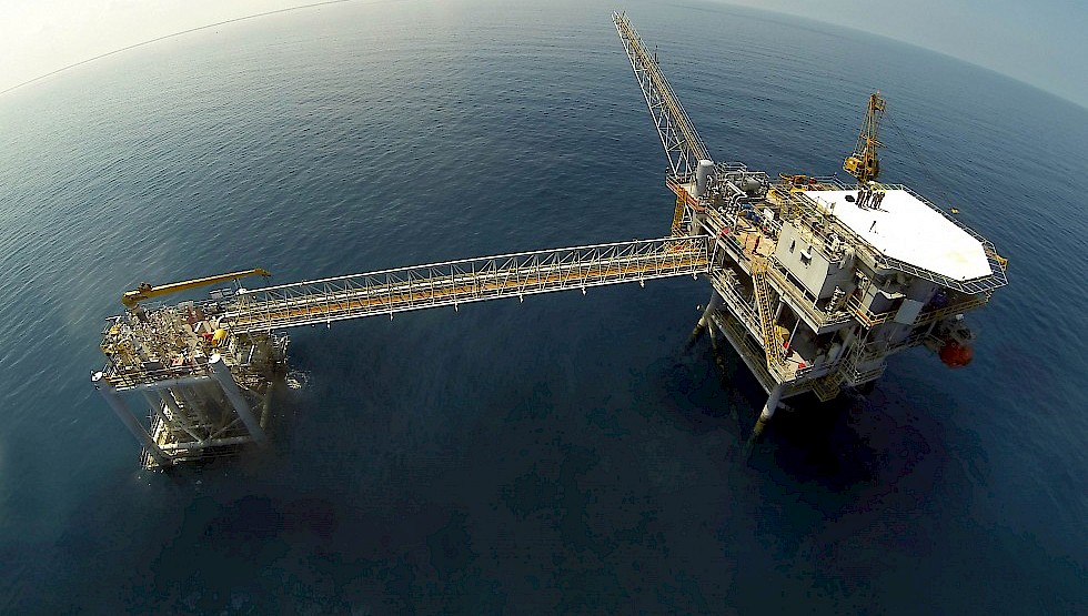 Aerial view of the Chuchupa offshore platform La Guajira. Photo: ANH