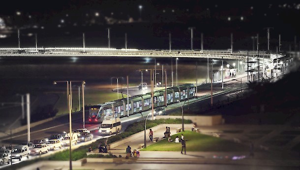 The Rabat-Saleh tramway, the first project in the South Mediterranean to benefit from the EU Neighbourhood Investment Facility. Photo: Bouregreg Valley Development Agency