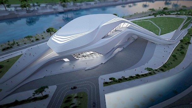 The planned Grand Theater of Rabat. Photo: Bouregreg Valley Development Agency