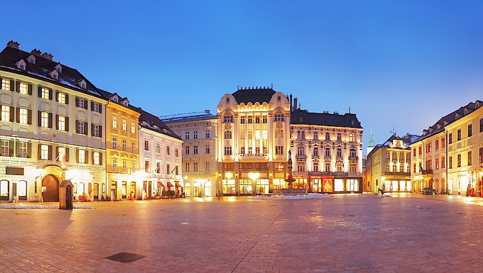 Bratislava’s Main Square. Photos: SARIO