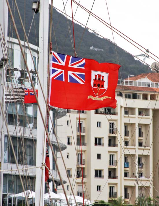 The Gibraltar Red Ensign. Photo: Tony Evans