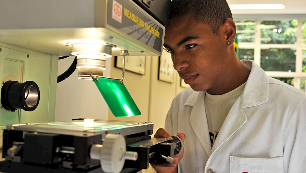 Students at SENAI (National Service for Industrial Training)