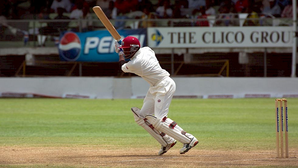 Brian Lara in action.