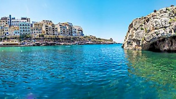 The village of Xlendi, on the south west of the island of Gozo